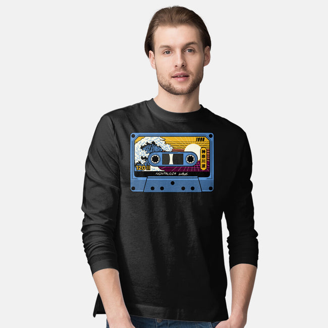 Great Wave Of Nostalgia Tape-Mens-Long Sleeved-Tee-tobefonseca