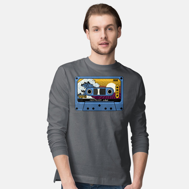 Great Wave Of Nostalgia Tape-Mens-Long Sleeved-Tee-tobefonseca