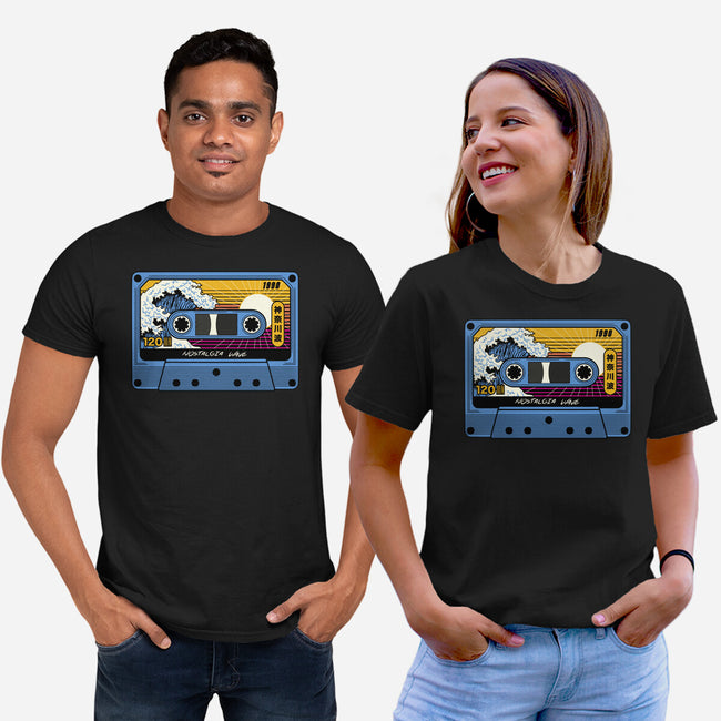Great Wave Of Nostalgia Tape-Unisex-Basic-Tee-tobefonseca