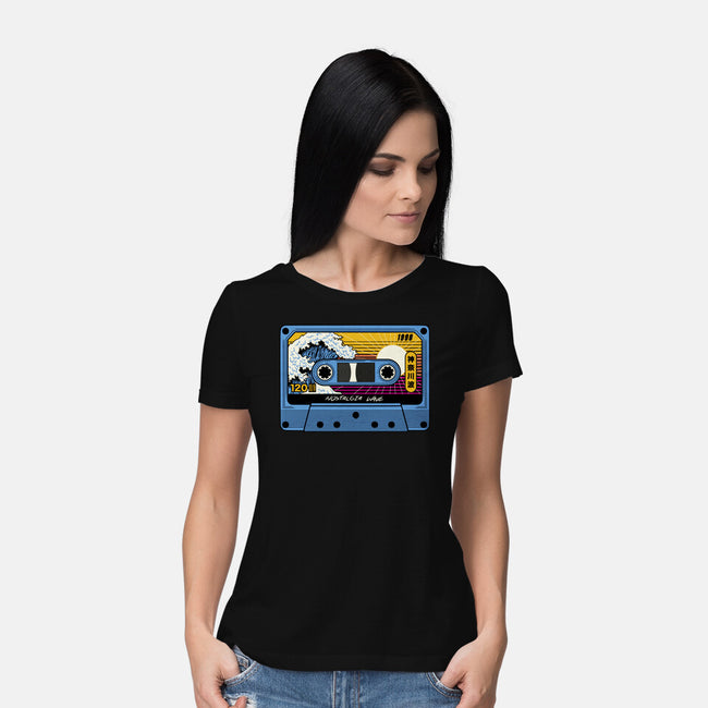 Great Wave Of Nostalgia Tape-Womens-Basic-Tee-tobefonseca