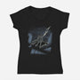 Noir Animated-Womens-V-Neck-Tee-Betmac