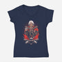 Don't Cry For Me Devil-Womens-V-Neck-Tee-Diego Oliver