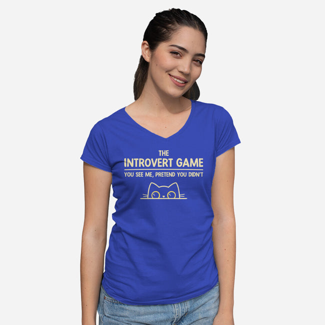 The Introvert Game-Womens-V-Neck-Tee-retrodivision
