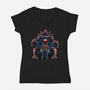 Encounter In The Castle-Womens-V-Neck-Tee-glitchygorilla