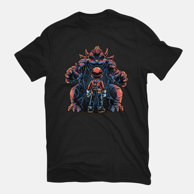 Encounter In The Castle-Womens-Fitted-Tee-glitchygorilla