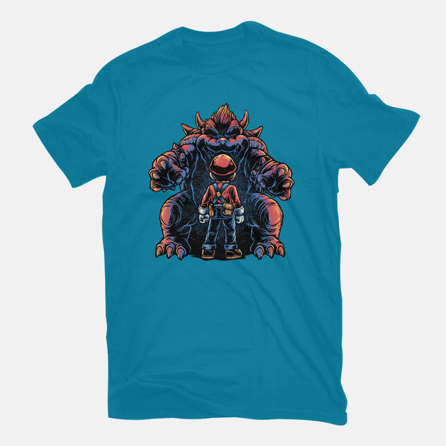 Encounter In The Castle-Mens-Basic-Tee-glitchygorilla