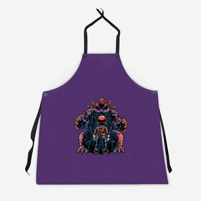 Encounter In The Castle-Unisex-Kitchen-Apron-glitchygorilla