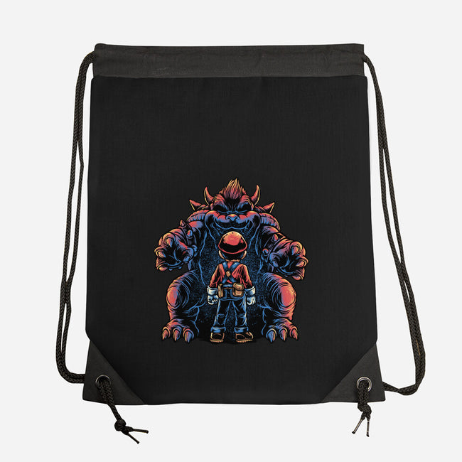 Encounter In The Castle-None-Drawstring-Bag-glitchygorilla