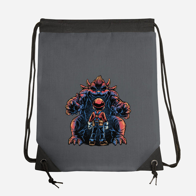 Encounter In The Castle-None-Drawstring-Bag-glitchygorilla