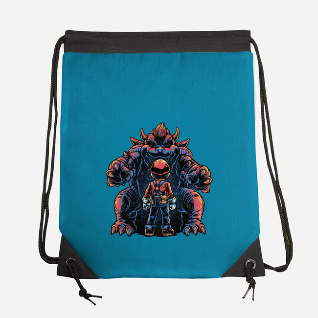Encounter In The Castle-None-Drawstring-Bag-glitchygorilla