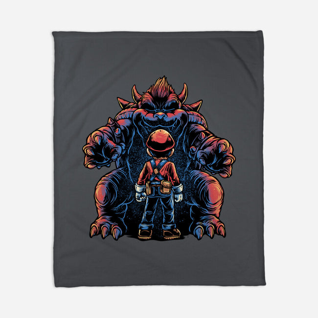 Encounter In The Castle-None-Fleece-Blanket-glitchygorilla