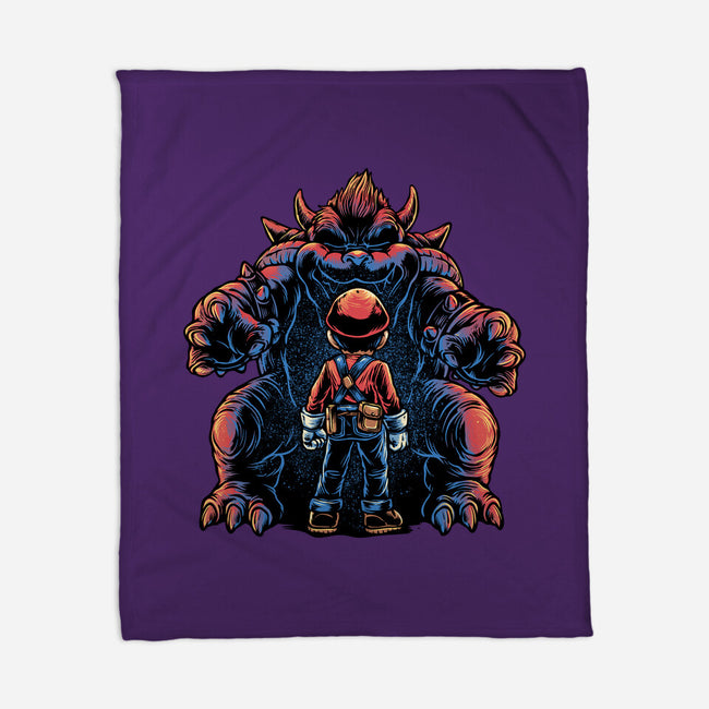 Encounter In The Castle-None-Fleece-Blanket-glitchygorilla