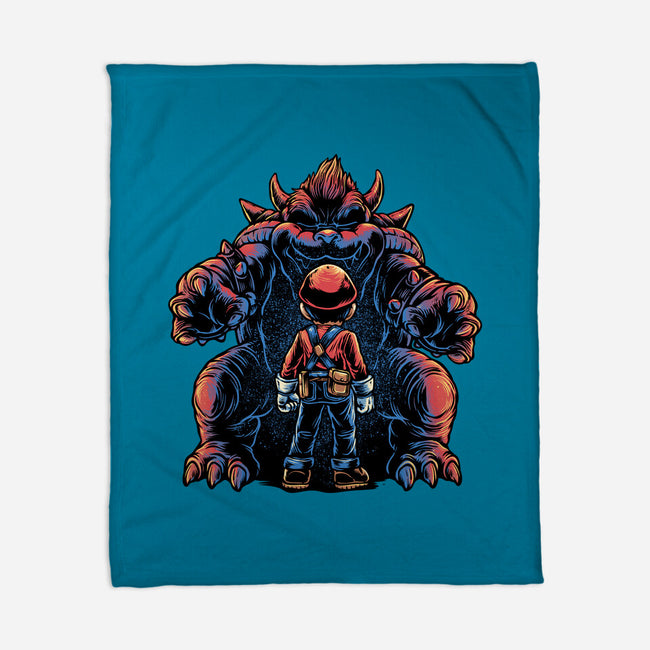 Encounter In The Castle-None-Fleece-Blanket-glitchygorilla