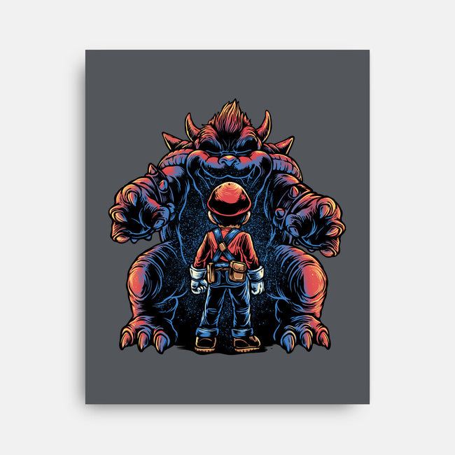 Encounter In The Castle-None-Stretched-Canvas-glitchygorilla