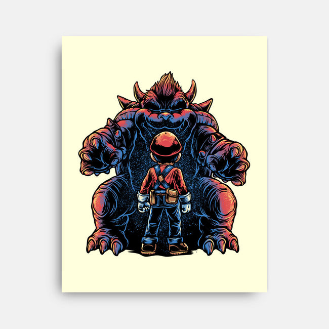 Encounter In The Castle-None-Stretched-Canvas-glitchygorilla