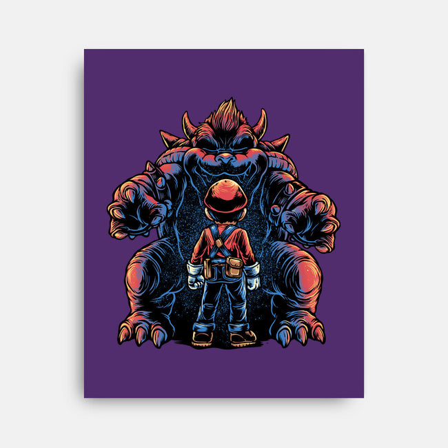 Encounter In The Castle-None-Stretched-Canvas-glitchygorilla