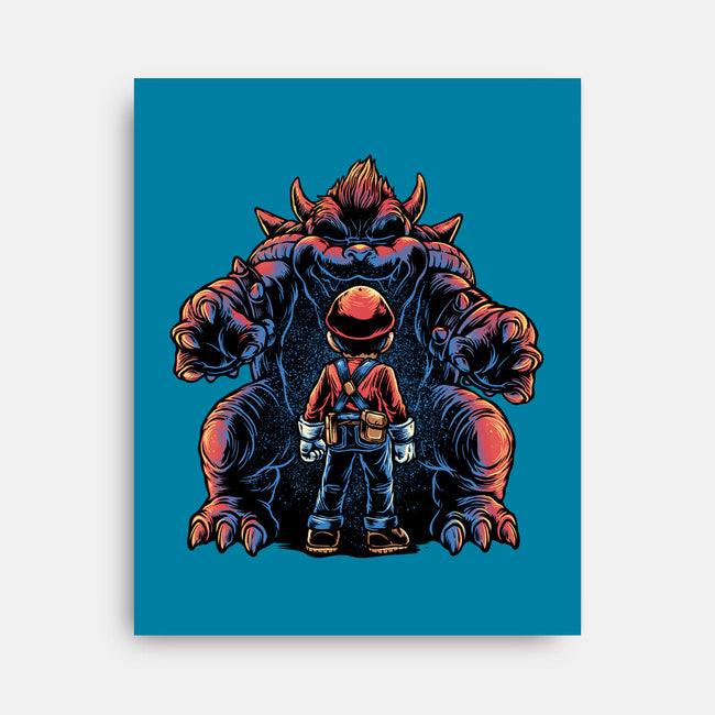 Encounter In The Castle-None-Stretched-Canvas-glitchygorilla
