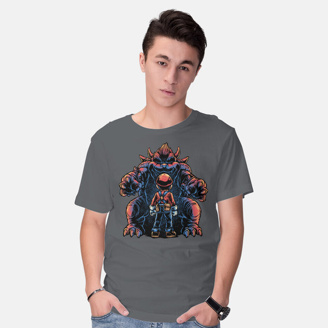 Encounter In The Castle-Mens-Basic-Tee-glitchygorilla