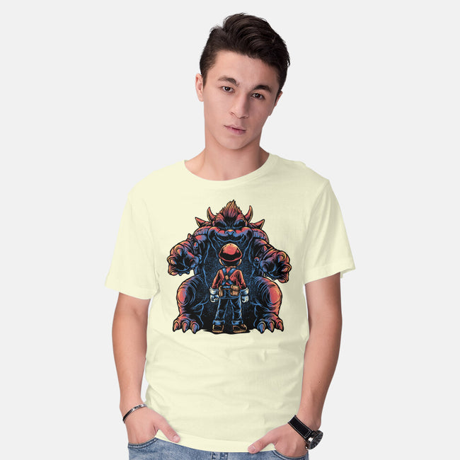 Encounter In The Castle-Mens-Basic-Tee-glitchygorilla