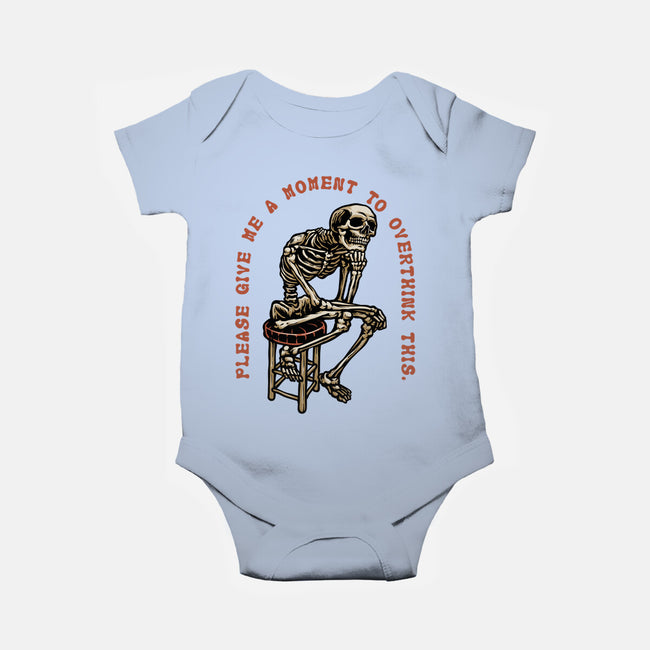 A Moment To Overthink-Baby-Basic-Onesie-glitchygorilla