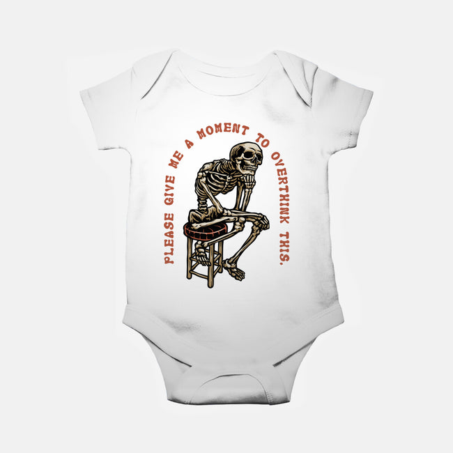 A Moment To Overthink-Baby-Basic-Onesie-glitchygorilla