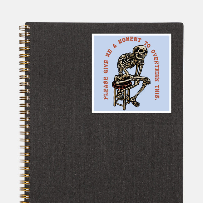 A Moment To Overthink-None-Glossy-Sticker-glitchygorilla