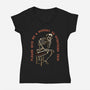A Moment To Overthink-Womens-V-Neck-Tee-glitchygorilla