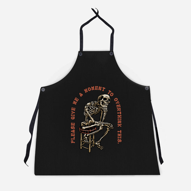 A Moment To Overthink-Unisex-Kitchen-Apron-glitchygorilla