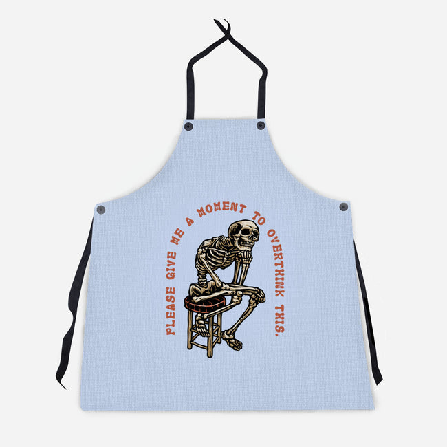 A Moment To Overthink-Unisex-Kitchen-Apron-glitchygorilla