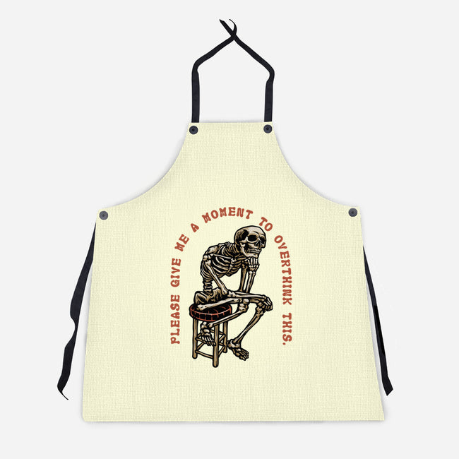A Moment To Overthink-Unisex-Kitchen-Apron-glitchygorilla