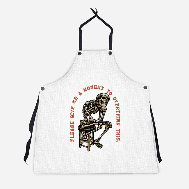 A Moment To Overthink-Unisex-Kitchen-Apron-glitchygorilla