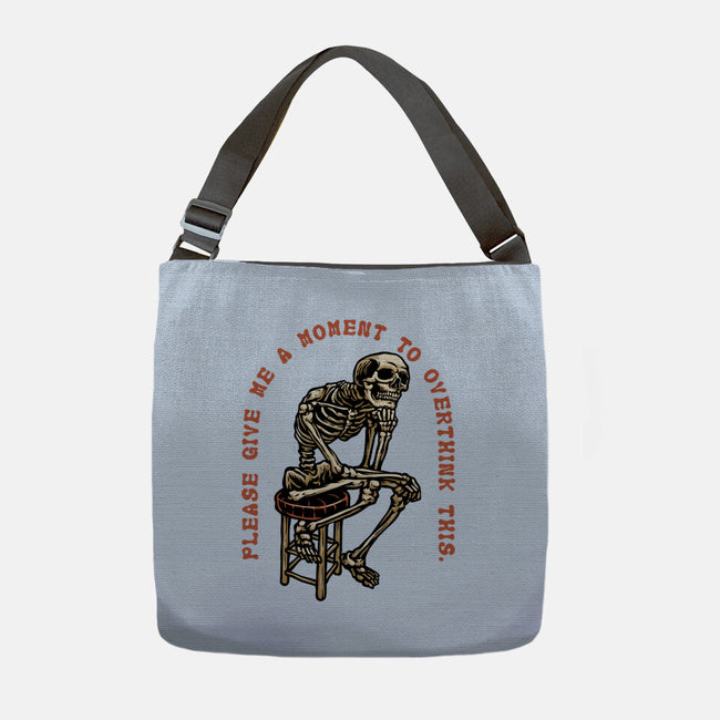 A Moment To Overthink-None-Adjustable Tote-Bag-glitchygorilla
