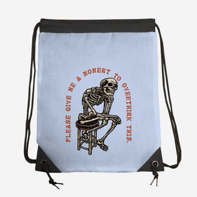 A Moment To Overthink-None-Drawstring-Bag-glitchygorilla