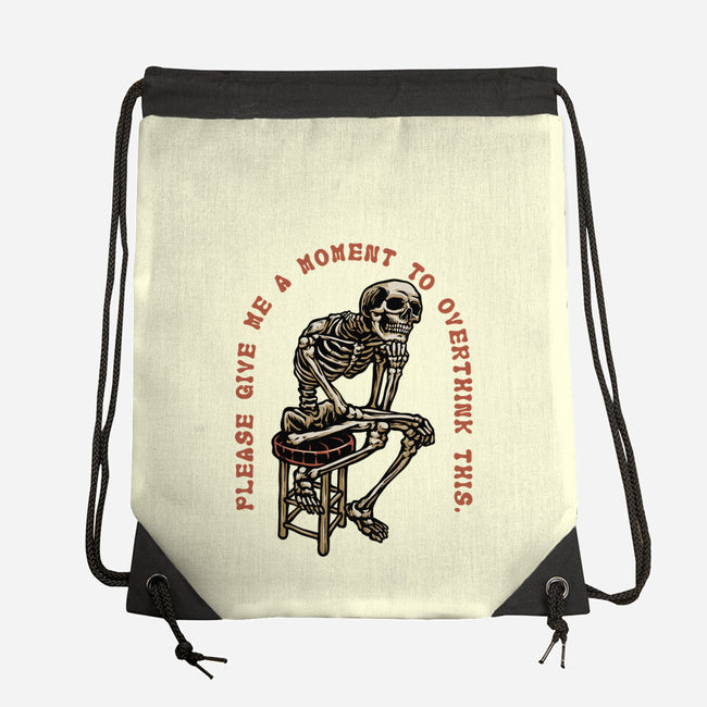 A Moment To Overthink-None-Drawstring-Bag-glitchygorilla