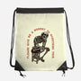 A Moment To Overthink-None-Drawstring-Bag-glitchygorilla