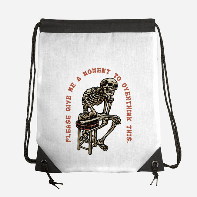 A Moment To Overthink-None-Drawstring-Bag-glitchygorilla