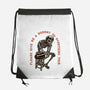 A Moment To Overthink-None-Drawstring-Bag-glitchygorilla