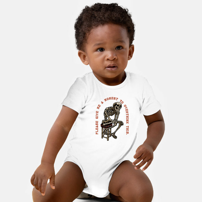 A Moment To Overthink-Baby-Basic-Onesie-glitchygorilla