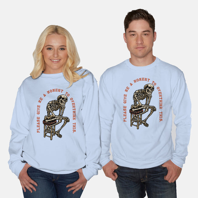 A Moment To Overthink-Unisex-Crew Neck-Sweatshirt-glitchygorilla