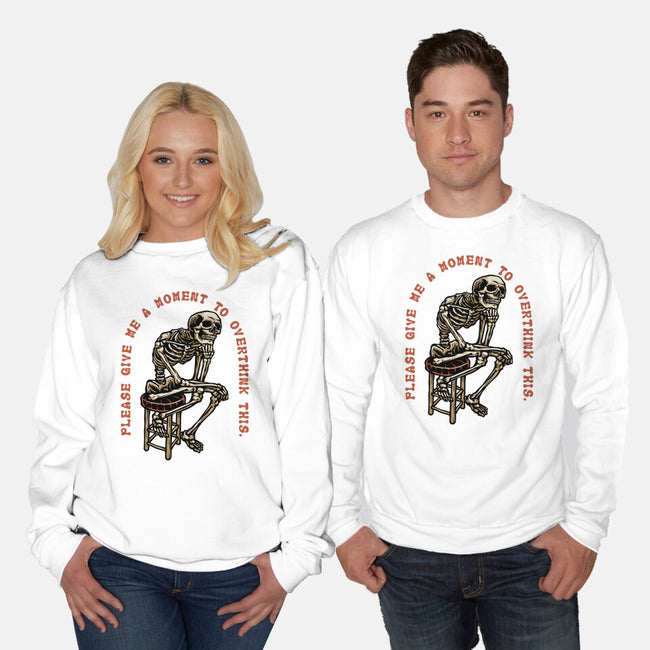 A Moment To Overthink-Unisex-Crew Neck-Sweatshirt-glitchygorilla