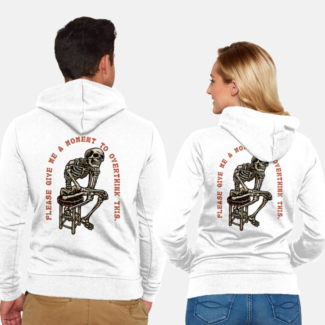 A Moment To Overthink-Unisex-Zip-Up-Sweatshirt-glitchygorilla