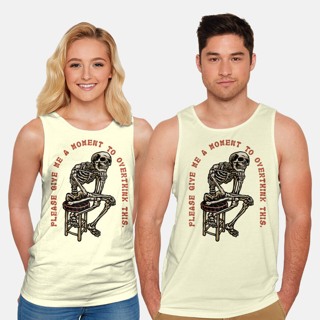A Moment To Overthink-Unisex-Basic-Tank-glitchygorilla