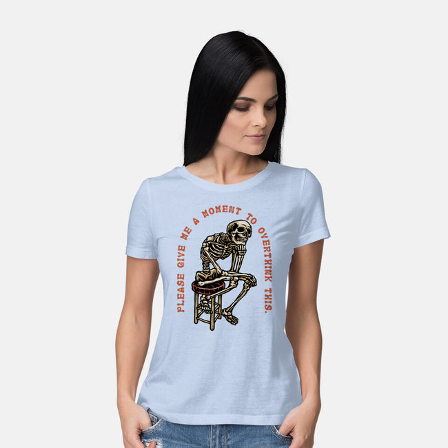 A Moment To Overthink-Womens-Basic-Tee-glitchygorilla
