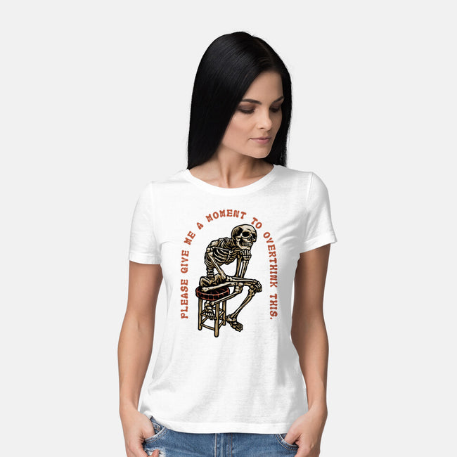 A Moment To Overthink-Womens-Basic-Tee-glitchygorilla