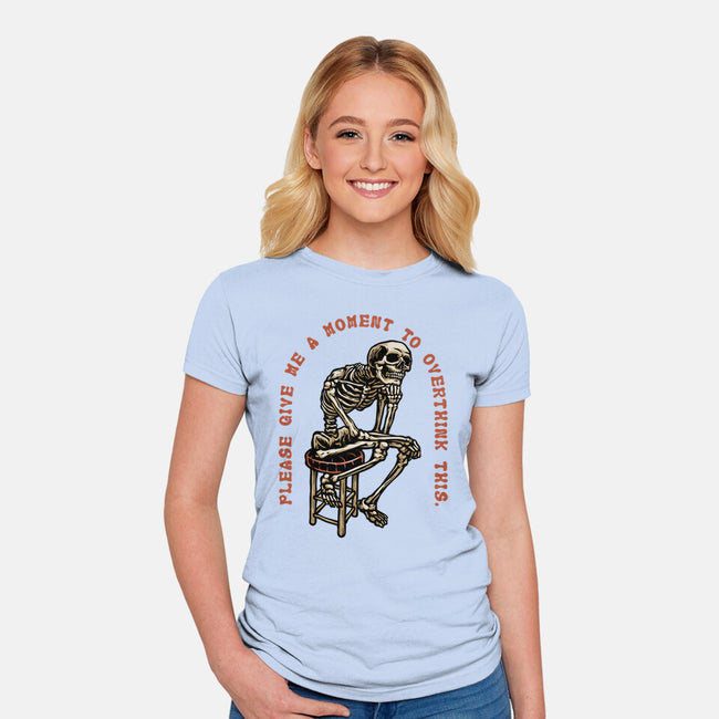 A Moment To Overthink-Womens-Fitted-Tee-glitchygorilla