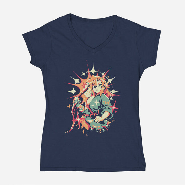 Kingdom Boy-Womens-V-Neck-Tee-ilustrata
