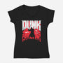 Slayer Dunk-Womens-V-Neck-Tee-rocketman_art