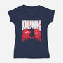 Slayer Dunk-Womens-V-Neck-Tee-rocketman_art