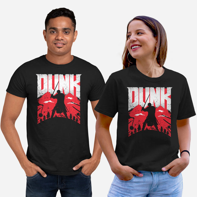 Slayer Dunk-Unisex-Basic-Tee-rocketman_art
