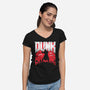 Slayer Dunk-Womens-V-Neck-Tee-rocketman_art